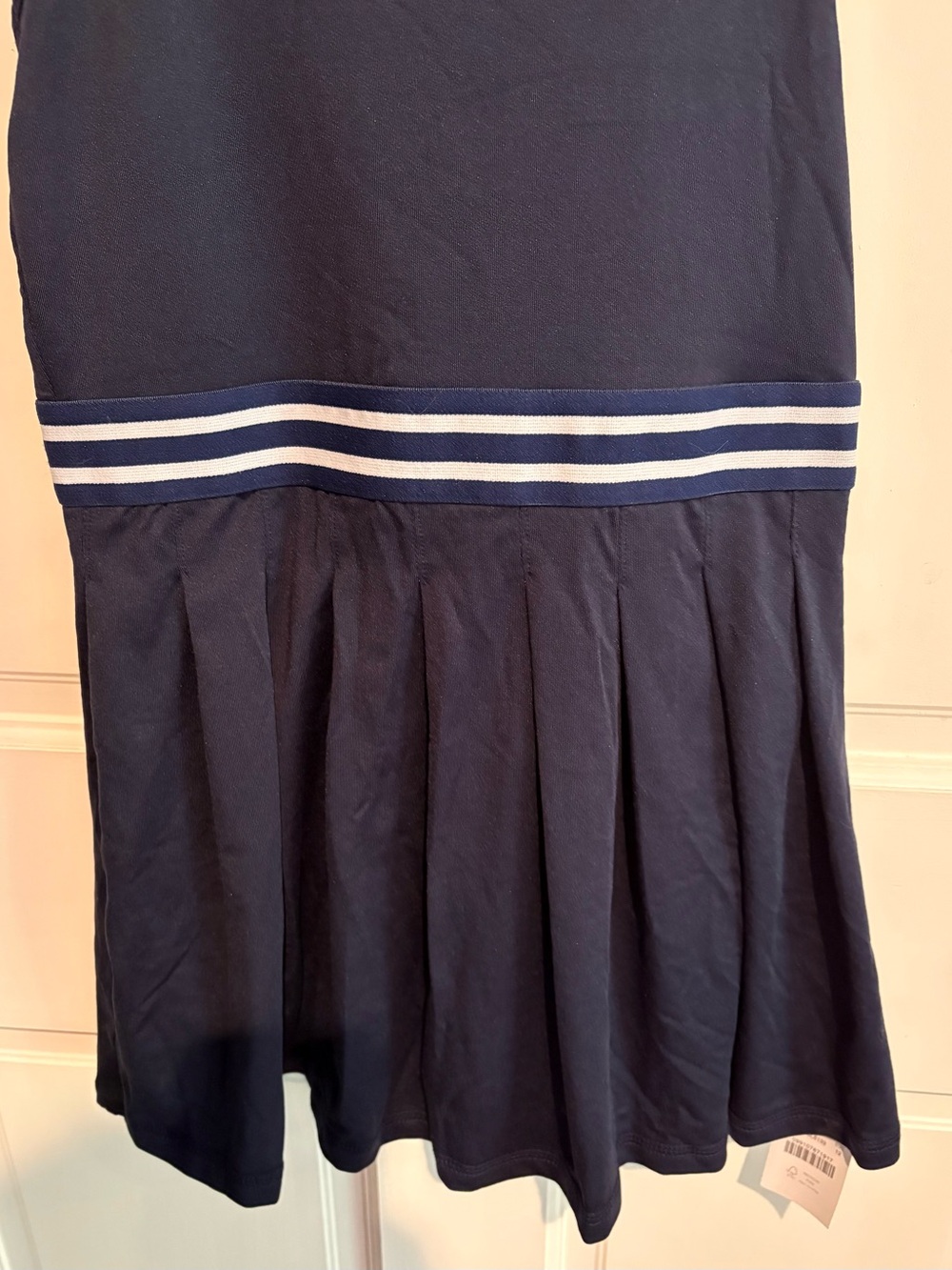 Crew Cuts J Crew Girls' Pleated Dress In Performance Jersey Navy Blue Size 12NWT - Picture 6 of 7